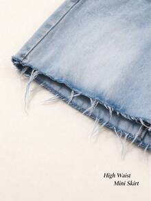Women Denim Shorts - Blue - View 2