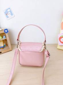 1pc Sweet Style Children's Handbag, Polka Dot Pattern With Lace Trim And Bow Decoration, Flap Design Small Bag, Girls Mini Accessory Bag, Adjustable Shoulder Strap Crossbody Bag, Little Girl Coin Purse, Suitable For Daily Outings, Parties, Travel, Matching Accessories - Multicolor - View 9