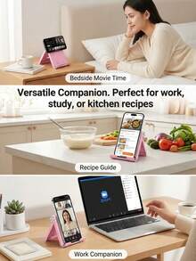 1pc Foldable Portable Phone Stand, High-Quality ABS Desktop Phone Holder, Adjustable Portable Phone Stand, Compatible With Apple And Android Phones, Live Streaming Stand, Easy To Use Phone Holder, Travel Essential - Multi-color - View 4