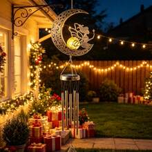 Flower Fairy Design Solar Wind Chime Light - Weatherproof Outdoor Decor, Suitable For Garden, Porch And Patio, LED Lighting Wind Chime With Automatic Light Control Sensor - Solar Powered Flower Fairy Wind Chime - View 1