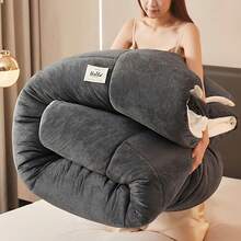 Luxury Reversible Ultra Plush Comforter Solid Color All-Season Duvet Insert Machine Washable. - Grey - View 12