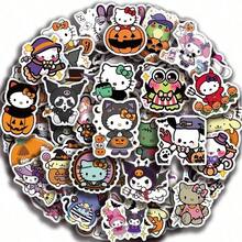 52pcs Sticker Set, Featuring Popular Characters In Wizard Hats, Flowing Ghost Capes, Playful Little Devil Costumes And Other Holiday Looks, Paired With Exquisite Pumpkin Lanterns, Vintage Magic Cards And Other Hand-Drawn Patterns, Suitable For Decorating Game Consoles, Controllers, Storage Boxes, As Well As Game Console Gift Box Seals And Accessory Packaging, Applicable To Various Electronic Game Console External Decoration - Multicolor - View 2