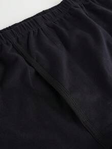 Norcotton 2pcs Men's Cotton Front Opening Black Pajama Pants - Black - View 7