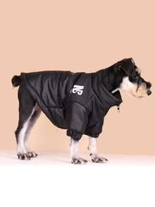 1pc Fashion Dog Warm Coat, Pet Down Padded Coat, Reflective Autumn/Winter Warm Jacket Clothing - Multicolor - View 6
