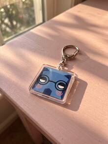 1Pc/6Pcs Animal Hospital Acrylic Keychains, Cute Cartoon Animal Face Pattern, Car Key Pendant, Ita Bag Accessory, Daily Decoration, Halloween Gift, Birthday Gift, Christmas Gift, Party Favor, Graduation Gift, Back To School, Exquisite Collection, All Season - Multicolor - View 8