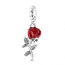 1Pc Sparkling Silver Plated Assorted Design Flowers Animals Charm For Bracelet Necklace Large Hole Spacer Jewelry Making Gift Perfect For Lovely Gifts - Silver - View 19