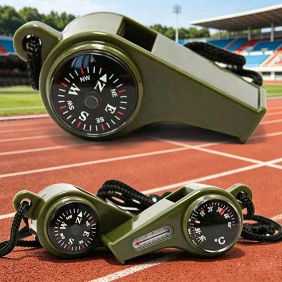 Outdoor Gear Life Whistle Track And Field Equipment 3-In-1 High Decibel Whistle Multi-Functional Portable Emergency Compass Referee Whistle - Multicolor - View 1