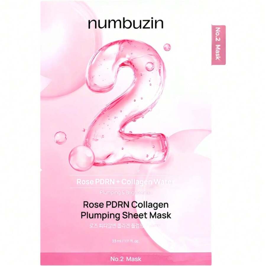 NUMBUZIN رقم 2 قناع الورود PDRN كولاجين لتكبير البشرة - قناع ورقي - مشاهدة 1