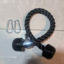 3pcs/2pcs/1pc Triceps Rope Puller Accessory, Heavy Duty Braided Nylon Rope With Solid End Caps, Fitness Accessory For Biceps, Triceps, Back Strength Training, Suitable For Home Gym Cable Machine - Black - View 13