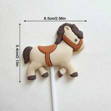 1pc/10pcs Denim Cowboy Boots & Hat Pony Cake Decor, Cowboy Cake Decorations, Cowboy Hat And Boots Cactus Cake Toppers, Western Cowboy Birthday Shower Party Western Theme Party Decor Supplies - Multicolor - View 10