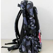 Ransel Motif Hiu Baru yang Menarik, Tas Perjalanan Modis, Tas Kasual Vintage Kapasitas Besar, Unisex, Tersedia Berbagai Warna - Hitam - View 3