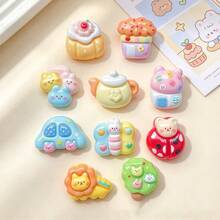 10/30/50pcs Mixed Animal & Tree Series Resin Decorative Beads, Handmade DIY Cream Glue Accessories Decoration Patch Material - Random Mix - Multicolor - View 7