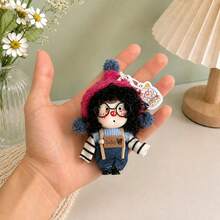 1pc Handmade Clay Pendant Doll Adai Figurine Bag Charm Keychain Accessory Doll Clothes Decor (Random Color Random Style) - one-size - View 6