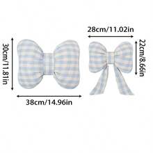 1 Car Headrest Lumbar Support Cushion, Plaid Bow Ribbon Seat Cushion Pillow, Four Seasons Universal Goddess Lumbar Support Cushion - Multicolor - View 12