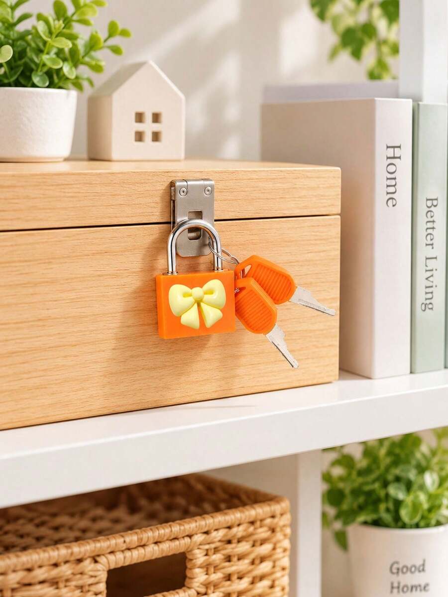 Portable Small Colorful Plastic Luggage Lock With Bow Decoration ...