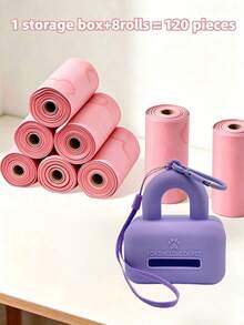 1 Box Silicone Dispenser + 120pcs Scented Printed Trash Bags. This Portable Stroller Trash Bag Dispenser Is Made Of Thickened, Scented Printed Plastic Bags, Suitable For Outdoor Travel, Strollers, Cars And Home Use. Also Suitable For Pets. - Multicolor - View 14