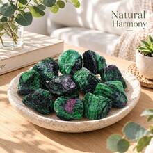 Red And Green Raw Gemstone Crystals, Suitable For Fish Tank, Aquarium, Glass Container, Vase Filler, Jewelry Making, DIY Crafts, Holiday And Birthday Gifts - Red and Green - View 4