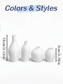 4/8pcs Modern Minimalist Aesthetic Mini Vases, 3D Printed Nordic Bohemian Style Decorative Vases, Suitable For Reed Grass Artificial Flowers, Home Decor Living Room Bedroom Kitchen Bathroom Office Wedding Easter Spring Tabletop Centerpiece - Multicolor - View 9