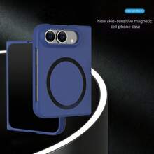 Phone Case Compatible With IPhone Duo, Compatible With Samsung ZFold8/Fold8Ultra/Fold7/Fold6/Fold5/Fold4/Fold3, Matte Skin-Feel PC Material Magnetic Phone Case, Solid Color Versatile, Unisex, Multiple Colors Available - Multicolor - View 2