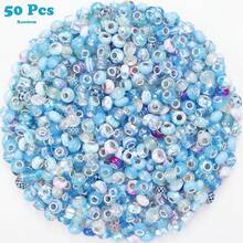 50 Pcs Large Hole Beads Assorted Mixed Colors European Craft Big Beads Large Hole Spacer Bead For DIY Beadable Pens Charms Bracelets Keychain Jewelry Making - Multi-color - View 9