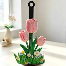2D Flat Kitchen Towel Rack - 1 Beautiful Tulip Shaped Kitchen Towel Rack, Elegant And Beautiful Desktop Paper Towel Holder For Storage. Does Not Include Towels Or Fabric Storage Rack. Fun Gift. - Multicolor - View 10
