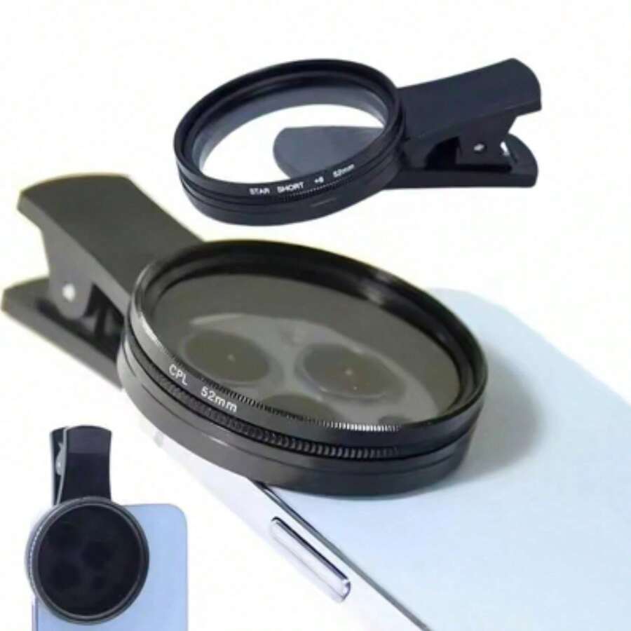 52mm Polarizing Filter Clip-On Lens For Most Smartphones, Valentine's Day Gift - A - View 1