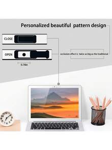 3pcs Large Laptop Camera Cover Stickers - Ultra-Thin Camera Privacy Shield, Protects Privacy - Suitable For MacBook Pro, Laptops, Desktops And Personal Computers - A - View 3