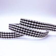 3碼 15mm 波浪邊格紋緞帶 蝴蝶結與緞帶，適用居家、婚禮、聖誕節、情人節裝飾、DIY禮物包裝 - Pick colors - 查看 11