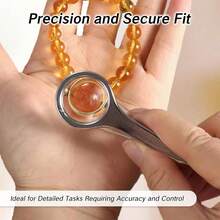 2-In-1 Stainless Steel Magnifying Tweezers, Splinter Tweezers With Magnifying Glass, 5X Handheld Magnifying Tweezers, Portable Multi-Function Magnifier Tool For Science, Jewelry, Inspection, Pets, Ingrown Hair Removal - Tweezers - View 10