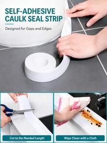 Kitchen And Bathroom Waterproof Tape, Easy To Cut Sink And Toilet Sealing Tape, Essential Home Supplies For Halloween And Christmas - Multi-color - View 5