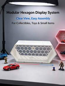 Hexagon Floating Shelf, Nordic Style Wall-Mounted Storage Rack, Creative Geometric Decorative Shelf, Suitable For Living Room And Entryway, Black Hexagon Wall Storage Shelf, Furniture Wall Decor Storage Rack, Book Display Decorative Shelf - Multicolor - View 3