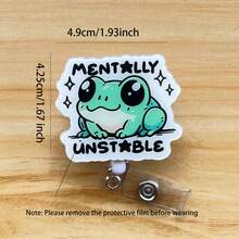 Funny Retractable D Card Holder Reel With Cute Cartoon Design,Teacher Nurse Hospital Badge Holder Office Lanyard Gift 1pc - A - View 2