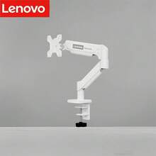 Lenovo AM110 Large Screen Monitor Stand, Pneumatic Adjustment, 9KG Load Capacity, Anti-Hunchback, Desktop Computer Screen Heightening Rack With Articulated Arm, Multi-Directional Rotation, Black & White - View 9