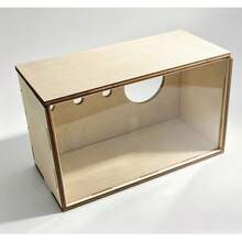 Outdoor Hanging Wooden Bird Nest Box, Home Wooden Bird Breeding Box, Multiple Sizes Solid Wood Parrot Breeding Box - A - View 7