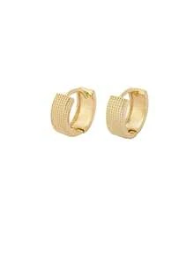 1 Pair Of Texture Earrings With Dense Beads On The Surface, The Upper Ear Is Very Weighty, Suitable For Ladies To Wear Everyday. - Yellow Gold - View 7