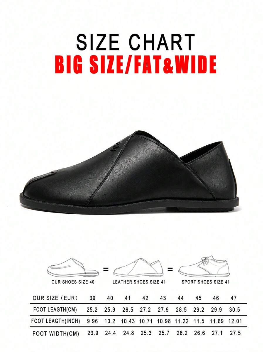 Men's Plus Size Slip-On Casual Loafers With Exquisite Embroidery, Sturdy Stitching, Flexible Upper, Comfortable Fit