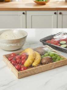 10/50/100pcs Large Baking Pan Covers, Kitchen Food Contact, Multi-Purpose, Odorless Kitchen Film, Dust-Proof, Suitable For Home, Restaurant, Kitchen Storage Solutions, Leftover Storage, Reusable - Multicolor - View 3