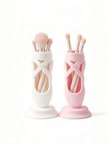 Ballet Themed Cosmetics Organizer , Multifunctional Box, Pen Holder , Storage Box,Suitable For Dance Studio Decoration Desktop Storage Makeup Brush Holder Perfect Ballet Dancer Gift And Modern Home Decor For - Multicolor - View 2