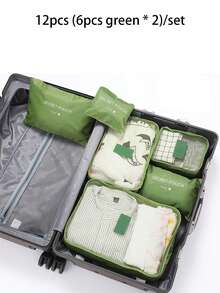 6/12pcs Foldable Clothes Storage Bags With Handles, Large Capacity Quilt Blanket Clothing Storage Bags, 1pc Black Shoe Storage Bag, Luggage Compression Packing Bag, Bed Under Dorm Moving Seasonal Storage Organizer, Back To School College Dorm Essentials, Christmas Seasonal Home Storage Multi-Size Combination, Suitable For Multiple Scenarios - Multicolor - View 29
