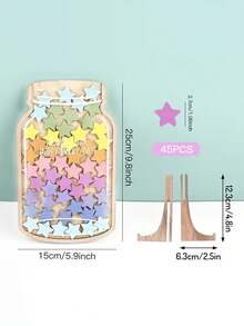 Bộ hũ thưởng sao gồm 45 ngôi sao hoặc bông hoa, quà thưởng hình sao, hũ đựng sao với họa tiết hoa rực rỡ, dùng làm động lực khuyến khích hành vi tích cực, khen thưởng học sinh, trang trí lớp học cho giáo viên và đồ trang trí bàn làm việc - Nhiều màu - Xem 6
