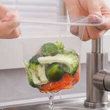 1set-Kitchen Sink Drain Rack Filter Mesh Storage Rack, Trash Filter Strainer, Leftover Food & Miscellaneous Items Storage Strainer, White Plastic Bracket/Metal Bracket + 50 Filter Mesh, Anti-Clogging & Anti-Odor. Home & Living Storage & Organization, Kitchen Storage & Organization, Kitchen Storage Rack. - Multicolor - View 4