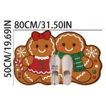 1pc Christmas Gingerbread Man Decorative Rug, Thickened Rug, Plush Rug, Autumn/Winter Rug, Decorative Rug, Bedroom Decor, Small Rug, Rug, Home Decor, Living Room Rug, Living Room Small Rug, Bedroom Rug, Living Room Home Decor, Outdoor Rug, Washable Rug - Cookie Run - View 11