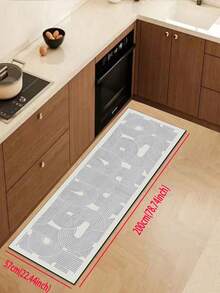 SANJIANGDI 1pc Abstract Curved Lines Patterns Kitchen Mat, 3.5 Mm Soft Rubber That Absorbs Water And Is Easy To Clean. Suitable For Corridors, Bathrooms, Living Rooms, Outdoor Door Mats, And Toilets. Useable Throughout The Year And For Various Holidays. - Multicolor - View 15