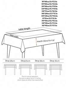 1pc Transparent PVC Embroidered Lace Edge Tablecloth, Modern Style PVC Rectangular Waterproof Oil-Proof Dust-Proof Tablecloth, Suitable For Dining Table Coffee Table Tea Table Daily Home Decor And Party Wedding Holiday - White - View 5