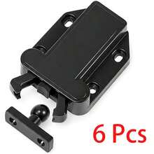 2/4/6 Pcs Touch Release Catch, Black Catch Cupboard, Push To Open Lock, Press The Front And The Door Pops Free, Fitting Cupboards, Drawers And Bookcases Across The Home - Touch Release Catch - View 12