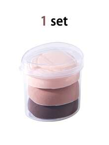 2set/1set 3-Color Finger Powder Puff Makeup Sponge Set, Soft Air Sponge Material With Wide Finger Strap Design, Includes Pink, Brown, Coffee Colors, Suitable For Under-Eye Setting, Concealing, Blending And Blush Touch-Ups, Designed For Women And Makeup Beginners Seeking Natural Makeup Effect, Dry And Wet Use, Storage Box, Powder Puff, Travel Essentials, Makeup Tools, Great Gift For Christmas And Halloween - Multicolor - View 7