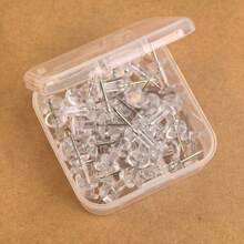 100 Assorted Colorful Plastic Push Pins, Suitable For Cork Board, Office, School Supplies, Back To School Essentials - Clear - View 13