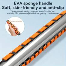 2 In 1 Detachable Telescopic Snow Brush & Ice Scraper, Rotatable Head Car Windshield Snow Remover Tool For Winter Auto Frost, Ice And Snow Clearing, Orange - A - View 6