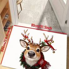 1pc New Christmas Best-Seller - Daily Decor - Holiday Decor - Christmas - Cute Reindeer Rug, Suitable For Living Room, Bedroom, Indoor - Machine Washable - Flannel Material, Soft Touch, Skin-Friendly, No Pilling, Easy Care, Odorless - Perfect For Home Decor, Room Decor, Living Room Rug, Bedroom Rug, Bathroom Rug, Kitchen Rug, Area Rug, Hotel Decor - Area Rug, All Season - Multicolor - View 13