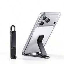 4pcs Portable Folding Phone Stand, Mini Keychain Phone Holder With Spring Hook, Portable Outdoor Travel Phone Support Stand, Compatible With Iphone And All Small Smartphones - Multicolor - View 16